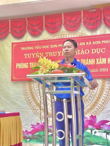 Đoàn xã Sơn Phú phối hợp tuyên truyền phòng chống đuối nước tai nan giao thông tại trường Tiểu học Sơn Phú