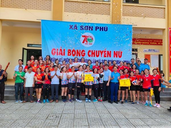 Xã Sơn Phú tổ chức thành công giải bóng chuyền nữ năm 2024